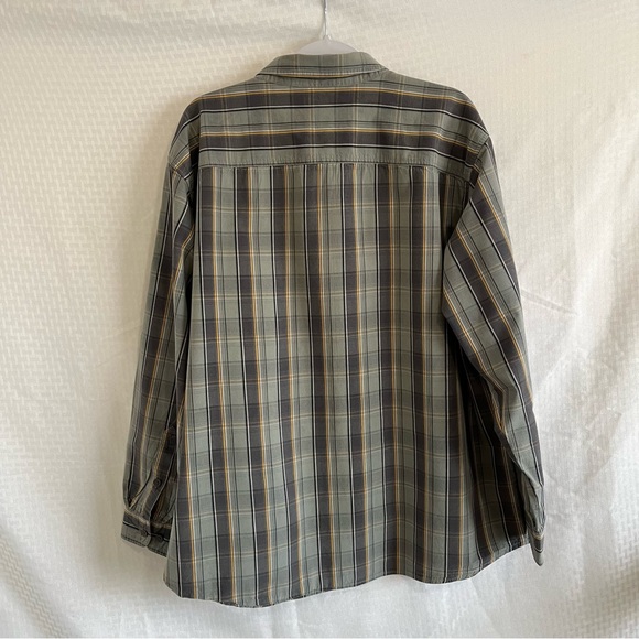 Columbia Plaid Long Sleeve Button Down Shirt Light and Dark GrayStripes Size XXL - Picture 2 of 11